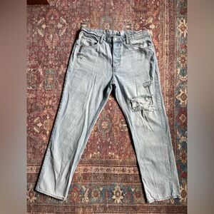 Women’s Primark Denim & Co size 10 high rise 90s boyfriend Distressed Jeans